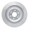 R1 14-20 Cadillac Escalade ESV Front Left Drilled & Slotted Silver Brake Rotor