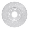 R1 16-22 Chevrolet SPARK (USA/Canada) Front Right Drilled & Slotted Silver Brake Rotor