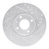 R1 16-22 Chevrolet SPARK (USA/Canada) Front Left Drilled & Slotted Silver Brake Rotor