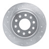 R1 16-25 Buick LaCrosse Rear Left Drilled & Slotted Silver Brake Rotor