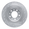 R1 16-25 Buick LaCrosse Rear Left Drilled & Slotted Silver Brake Rotor