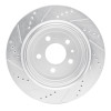 R1 16-24 Cadillac ATS Rear Right Drilled & Slotted Silver Brake Rotor