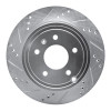 R1 07-15 Chevrolet CAPTIVA Rear Left Drilled & Slotted Silver Brake Rotor