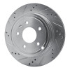 R1 07-15 Chevrolet CAPTIVA Rear Left Drilled & Slotted Silver Brake Rotor