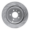 R1 07-15 Chevrolet CAPTIVA Rear Left Drilled & Slotted Silver Brake Rotor