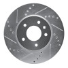 R1 07-15 Chevrolet CAPTIVA Front Left Drilled & Slotted Silver Brake Rotor