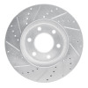 R1 06-09 Chevrolet TRAILBlazer Front Right Drilled & Slotted Silver Brake Rotor