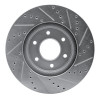 R1 06-09 Chevrolet TRAILBlazer Front Left Drilled & Slotted Silver Brake Rotor