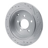 R1 01-07 Buick Rendezvous Rear Left Drilled & Slotted Silver Brake Rotor