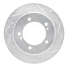 R1 99-04 Chevrolet Tracker Front Right Drilled & Slotted Silver Brake Rotor