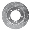 R1 99-04 Chevrolet Tracker Front Left Drilled & Slotted Silver Brake Rotor