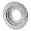 R1 91-98 Chevrolet Tracker Front Left Drilled & Slotted Silver Brake Rotor
