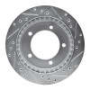 R1 91-98 Chevrolet Tracker Front Left Drilled & Slotted Silver Brake Rotor