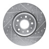 R1 16-25 Cadillac CT5 Front Left Drilled & Slotted Silver Brake Rotor