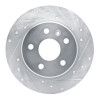 R1 16-23 Chevrolet BOLT EV Rear Right Drilled & Slotted Silver Brake Rotor
