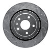 R1 14-19 Chevrolet Corvette Rear Left Drilled & Slotted Silver Brake Rotor