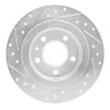 R1 11-19 Buick CASCADA Rear Right Drilled & Slotted Silver Brake Rotor
