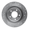 R1 11-19 Buick CASCADA Rear Left Drilled & Slotted Silver Brake Rotor