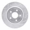 R1 08-10 Chevrolet COBALT Rear Right Drilled & Slotted Silver Brake Rotor