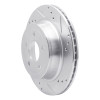 R1 08-10 Chevrolet COBALT Rear Right Drilled & Slotted Silver Brake Rotor