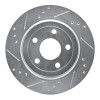 R1 08-10 Chevrolet COBALT Rear Left Drilled & Slotted Silver Brake Rotor