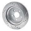 R1 08-10 Chevrolet COBALT Rear Left Drilled & Slotted Silver Brake Rotor