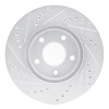 R1 07-10 Chevrolet COBALT Front Right Drilled & Slotted Silver Brake Rotor EDZ-47036R