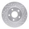 R1 85-91 Buick SKYHAWK Front Right Drilled & Slotted Silver Brake Rotor