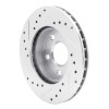 R1 82-84 Buick SKYHAWK Front Right Drilled & Slotted Silver Brake Rotor