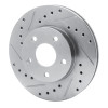 R1 82-84 Buick SKYHAWK Front Left Drilled & Slotted Silver Brake Rotor
