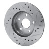 R1 82-84 Buick SKYHAWK Front Left Drilled & Slotted Silver Brake Rotor