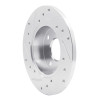 R1 85-89 Chevrolet SPECTRUM Front Right Drilled & Slotted Silver Brake Rotor
