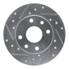 R1 85-89 Chevrolet SPECTRUM Front Left Drilled & Slotted Silver Brake Rotor