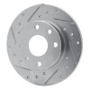 R1 85-89 Chevrolet SPECTRUM Front Left Drilled & Slotted Silver Brake Rotor