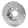 R1 85-89 Chevrolet SPECTRUM Front Left Drilled & Slotted Silver Brake Rotor