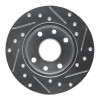 R1 85-89 Chevrolet SPECTRUM Front Left Drilled & Slotted Silver Brake Rotor