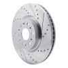 R1 17-25 Buick Enclave Front Right Drilled & Slotted Silver Brake Rotor EDZ-46047R