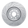 R1 17-25 Buick Enclave Front Right Drilled & Slotted Silver Brake Rotor EDZ-46047R