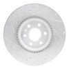 R1 10-16 Cadillac SRX Front Right Drilled & Slotted Silver Brake Rotor
