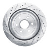 R1 10-16 Cadillac SRX Rear Right Drilled & Slotted Silver Brake Rotor