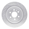 R1 10-16 Cadillac SRX Rear Left Drilled & Slotted Silver Brake Rotor