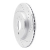 R1 16-20 Buick Regal Sportback Rear Right Drilled & Slotted Silver Brake Rotor