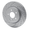 R1 16-20 Buick Regal Sportback Rear Left Drilled & Slotted Silver Brake Rotor