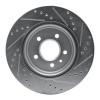 R1 16-20 Buick Regal Sportback Rear Left Drilled & Slotted Silver Brake Rotor