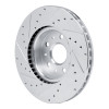 R1 14-20 Cadillac CT6 Front Right Drilled & Slotted Silver Brake Rotor