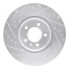 R1 14-19 Buick CASCADA Front Right Drilled & Slotted Silver Brake Rotor