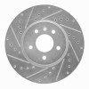 R1 14-19 Buick CASCADA Front Left Drilled & Slotted Silver Brake Rotor