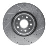 R1 14-25 Cadillac CT5 Front Left Drilled & Slotted Silver Brake Rotor