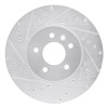 R1 13-25 Cadillac ATS Front Left Drilled & Slotted Silver Brake Rotor