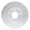 R1 13-25 Cadillac ATS Front Right Drilled & Slotted Silver Brake Rotor EDZ-46033R
